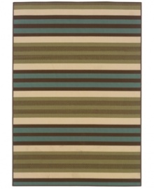 Classic stripes give your living space a chic and sporty look -- whether it's indoors or out! Made from soft and durable polypropylene, this indoor/outdoor area rug from Sphinx is tough, weather-resistant and easy to clean.