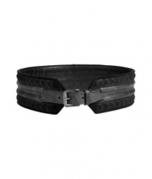 Pull together timeless-modern looks with Belstaffs chic embossed leather/suede belt, detailed with modern stitching for an understated urban edge - Textured front buckle closure, smooth leather reverse - Layer over fitted knit dresses and finish with jet black accessories Pull together timeless-modern looks with Belstaffs chic embossed leather/suede belt, detailed with modern stitching for an understated urban edge - Textured front buckle closure, smooth leather reverse - Layer over fitted knit dresses and finish with jet black accessories