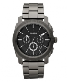 Create an air of mystery with this smoky watch by Fossil.