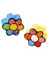 A dash of this and that, Flower salt and pepper shakers are shaped by the vivid colors and bold patterns of world-renowned pop artist Romero Britto.