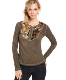 Multi-colored sequins add unexpected shine to this Free People top for a hint of daytime glam!