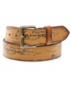 This script inlaid belt from Armani Jeans holds up to the style test.