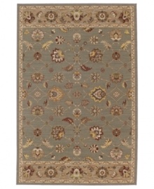 Intricate latticework is marked with antique-inspired florals and medallions in the Shropshire area rug from Karastan, offering a sophisticated, yet casual design for your floors. Crafted of rich New Zealand wool.