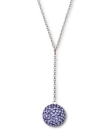 Pastel perfection. A lovely lilac/pale blue-hued Tanzanite Pointiage® crystal pendant serves as a fashionable focal point for Swarovski's Y-shaped necklace. Set in silver tone mixed metal. Approximate length: 16-1/2 inches. Approximate drop: 1-1/2 inches. Pastel perfection. A lovely lilac/pale blue-hued Tanzanite Pointiage® crystal pendant serves as a fashionable focal point for Swarovski's Y-shaped necklace. Set in silver tone mixed metal. Approximate length: 16-1/2 inches. Approximate drop: 1-1/2 inches.