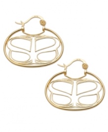 Inspired by love that lasts a lifetime, these SIS by Simone I Smith earrings combine a unique cut-out design in luxe 18k gold over sterling silver. Approximate drop: 1-1/2 inches. Approximate width: 1-3/4 inches. Inspired by love that lasts a lifetime, these SIS by Simone I Smith earrings combine a unique cut-out design in luxe 18k gold over sterling silver. Approximate drop: 1-1/2 inches. Approximate width: 1-3/4 inches.