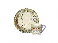 This delightful and colorful pattern adds whimsy to any table. Raphael with its idyllic design rendered in warm pastel colors is an ideal choice. This delightful and colorful pattern adds whimsy to any table. Raphael with its idyllic design rendered in warm pastel colors is an ideal choice.