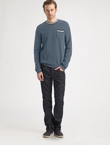 A textured, cozy crewneck is sure to be your winter essential to beat the chill.CrewneckChest patch pocketCottonDry cleanImported A textured, cozy crewneck is sure to be your winter essential to beat the chill.CrewneckChest patch pocketCottonDry cleanImported