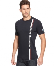 Add some speed to your casual, sporty style with this BMW t-shirt from Puma. Add some speed to your casual, sporty style with this BMW t-shirt from Puma.