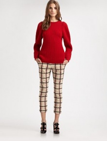 A sharp, textural checked pattern lends a playful edge to this chic wool style.Self waistband with belt loopsZip flySide slash pocketsCuffed legBack welt pocketsInseam, about 26Fully lined81% wool/11% mohair/8% polyamideDry cleanMade in France of imported fabricModel shown is 5'10 (177cm) wearing US size 4. A sharp, textural checked pattern lends a playful edge to this chic wool style.Self waistband with belt loopsZip flySide slash pocketsCuffed legBack welt pocketsInseam, about 26Fully lined81% wool/11% mohair/8% polyamideDry cleanMade in France of imported fabricModel shown is 5'10 (177cm) wearing US size 4.