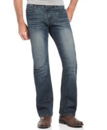 Kick up your heels in these Ring of Fire bootcut jeans made for comfort. Kick up your heels in these Ring of Fire bootcut jeans made for comfort.