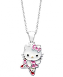 Show your whimsical side. The sterling silver Princess Kitty ballerina pendant from Hello Kitty, decorated with fun colors, is perfect for staying in step with fashion. Approximate length: 18 inches. Approximate drop: 1/2 inch. Show your whimsical side. The sterling silver Princess Kitty ballerina pendant from Hello Kitty, decorated with fun colors, is perfect for staying in step with fashion. Approximate length: 18 inches. Approximate drop: 1/2 inch.