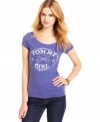 It's tee time! This laid-back style from Tommy Girl totally charms with its cute print and cap sleeves.