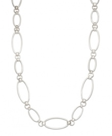 An extra layer adds dimension and elegance to any ensemble. Long oval link necklace from the Lauren by Ralph Lauren collection is the perfect last-minute accessory. Crafted in silver tone mixed metal. Approximate length: 36 inches. An extra layer adds dimension and elegance to any ensemble. Long oval link necklace from the Lauren by Ralph Lauren collection is the perfect last-minute accessory. Crafted in silver tone mixed metal. Approximate length: 36 inches.