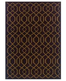Eye-catching lines. This fresh and engrossing area rug from Sphinx features a contemporary pattern of intersecting lines, a meticulous design that rises from the pile of plush Axminster wool. Eye-catching lines. This fresh and engrossing area rug from Sphinx features a contemporary pattern of intersecting lines, a meticulous design that rises from the pile of plush Axminster wool.