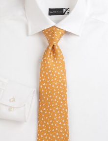 A lively addition to any work wardrobe, handsomely woven with a colorful fish and starfish pattern in luxurious Italian silk.SilkDry cleanMade in Italy A lively addition to any work wardrobe, handsomely woven with a colorful fish and starfish pattern in luxurious Italian silk.SilkDry cleanMade in Italy
