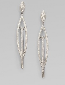 EXCLUSIVELY AT SAKS. An elegant, curvaceous creation of sparkling crystals.Crystal Rhodium plated Drop, about 3 Post and clutch backs Imported EXCLUSIVELY AT SAKS. An elegant, curvaceous creation of sparkling crystals.Crystal Rhodium plated Drop, about 3 Post and clutch backs Imported