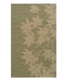 At one with its surroundings, this indoor/outdoor rug from Momeni features a leafy motif set in warm, natural tones. Hand-hooked polypropylene is surprisingly soft, enduringly bright and always easy to clean -- just hose it down and enjoy years of unique style. At one with its surroundings, this indoor/outdoor rug from Momeni features a leafy motif set in warm, natural tones. Hand-hooked polypropylene is surprisingly soft, enduringly bright and always easy to clean -- just hose it down and enjoy years of unique style.