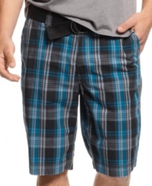 Pattern your look after classic preppy style with these plaid shorts from INC International Concepts. Pattern your look after classic preppy style with these plaid shorts from INC International Concepts.