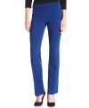 T Tahari's bold blue pants feature a clean-cut silhouette and pull-on styling for a sleek look.