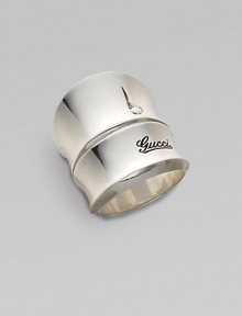 From the Bamboo Collection. A substantial design with an engraved Gucci signature. Sterling silver Length, about 1¼ Made in Italy From the Bamboo Collection. A substantial design with an engraved Gucci signature. Sterling silver Length, about 1¼ Made in Italy