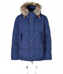 Cozy up in luxe style this winter in Burberry Brits fur-trimmed quilted cotton-silk parka - Stand-up collar, drawstring hood with removable fur trim, long sleeves, hidden front zip with snap placket, snapped flap pockets, drawstring hemline - Modern slim fit - Wear with jeans and sporty weather boots Cozy up in luxe style this winter in Burberry Brits fur-trimmed quilted cotton-silk parka - Stand-up collar, drawstring hood with removable fur trim, long sleeves, hidden front zip with snap placket, snapped flap pockets, drawstring hemline - Modern slim fit - Wear with jeans and sporty weather boots