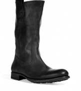 Stylish boots in fine black leather - From the hot Belgian label N.d.c. - Casual and crazy cool - Ankle high, with a round toe and sturdy sole - Top quality - A classic you will wear forever - Brilliant with all washes of jeans, chinos, corduroys