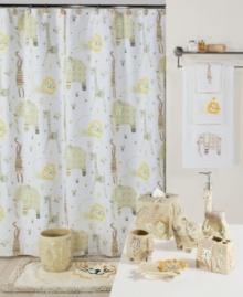 When it's time to get a little wild, Creative Bath's Animal Crackers shower curtain answers the call with a wonderfully whimsical menagerie. From kids' bathrooms to guest bathrooms, a fiercely fabulous cast of characters are ready to take any space on a stylishly silly safari. When it's time to get a little wild, Creative Bath's Animal Crackers shower curtain answers the call with a wonderfully whimsical menagerie. From kids' bathrooms to guest bathrooms, a fiercely fabulous cast of characters are ready to take any space on a stylishly silly safari.