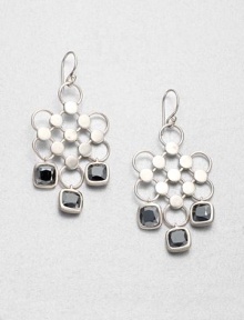 From the Dot Collection. This nature-inspired style from a socially and environmentally responsible brand features a sterling silver dot and hoop motif with hematite accents. Sterling silverHematiteDrop, about 2.5Hook closureImported From the Dot Collection. This nature-inspired style from a socially and environmentally responsible brand features a sterling silver dot and hoop motif with hematite accents. Sterling silverHematiteDrop, about 2.5Hook closureImported