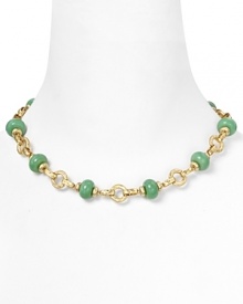 A slight statement piece in 14-karat gold plate. We love this beaded necklace from Lauren Ralph Lauren tossed over a plain white tee or under a preppy collar. A slight statement piece in 14-karat gold plate. We love this beaded necklace from Lauren Ralph Lauren tossed over a plain white tee or under a preppy collar.
