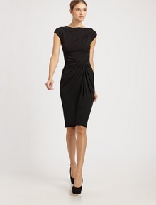 Rendered in flattering stretch jersey, this body-skimming shift features an intriguing twist detail at the waist.BoatneckCap sleevesTwist detail at waistAbout 25 from natural waist95% rayon/5% elastaneDry cleanMade in ItalyModel shown is 5'11 (180cm) wearing US size 4.OUR FIT MODEL RECOMMENDS ordering true size. Rendered in flattering stretch jersey, this body-skimming shift features an intriguing twist detail at the waist.BoatneckCap sleevesTwist detail at waistAbout 25 from natural waist95% rayon/5% elastaneDry cleanMade in ItalyModel shown is 5'11 (180cm) wearing US size 4.OUR FIT MODEL RECOMMENDS ordering true size.
