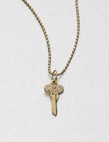 Mini pavé diamonds add sparkle to this radiant 14k gold design on a ball chain. Diamonds, .05 tcw14k goldLength, about 16Pendant size, about .5Lobster clasp closureMade in Italy and imported Mini pavé diamonds add sparkle to this radiant 14k gold design on a ball chain. Diamonds, .05 tcw14k goldLength, about 16Pendant size, about .5Lobster clasp closureMade in Italy and imported