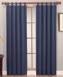 Simple and stylish, this solid canvas window panel defines your windows with a look of casual distinction. Tab top; light filtering. Simple and stylish, this solid canvas window panel defines your windows with a look of casual distinction. Tab top; light filtering.