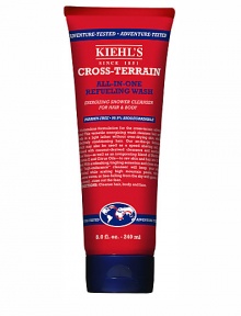 This versatile energizing wash thoroughly cleanses hair and body without over-drying the skin, also effectively conditioning hair. Our formula contains coconut-derived cleansers and soothing Aloe Vera--as well as an invigorating blend of Menthol, Vitamin E and Citrus oil, for a refreshing, tingling sensation and clean scent.Thoroughly yet gently cleanses hair and body. May also be used on the face and/or as a shaving aid. Formula is Biodegradable, SLS / SLES free, and paraben-free. 8 oz. 