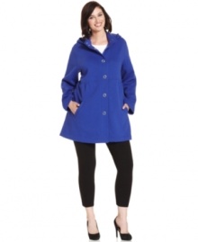 Stay warm and super-cute with Style&co. Sport's plus size jacket, featuring an empire waist.