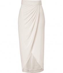 Feminine and flawless, Rachel Zoes draped ecru skirt guarantees a romantic polish to your look - Wrapped front with a self-tie sash, pleated side detail - Softly draped fit - Team with everything from tees and ankle boots to the matching top and evening accessories Feminine and flawless, Rachel Zoes draped ecru skirt guarantees a romantic polish to your look - Wrapped front with a self-tie sash, pleated side detail - Softly draped fit - Team with everything from tees and ankle boots to the matching top and evening accessories