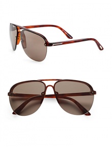 EXCLUSIVELY AT SAKS. Semi-rimless aviators crafted in lightweight acetate. Available in light havana with brown lenses.AcetateSide temple detail100% UV ProtectionMade in Italy EXCLUSIVELY AT SAKS. Semi-rimless aviators crafted in lightweight acetate. Available in light havana with brown lenses.AcetateSide temple detail100% UV ProtectionMade in Italy
