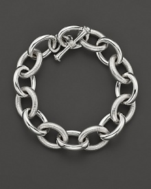 Large sterling silver links form an elegant bracelet. By Judith Ripka. Large sterling silver links form an elegant bracelet. By Judith Ripka.