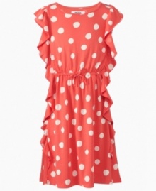 Perfect style. This light and soft polka dot-print dress from DKNY will be sure to get her spotted. Perfect style. This light and soft polka dot-print dress from DKNY will be sure to get her spotted.