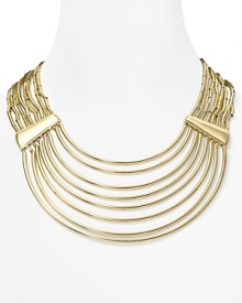 Channel this season's exotic flair with bold accessories like this beaded collar necklace from Belle Noel. Crafted from 14-karat gold plate, it's dramatic design instantly lifts every look. Channel this season's exotic flair with bold accessories like this beaded collar necklace from Belle Noel. Crafted from 14-karat gold plate, it's dramatic design instantly lifts every look.