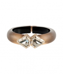 Perfect for wearing alone or stacked up as a statement, Alexis Bittars crystal encrusted lucite bracelet lends a glamorous vintage polish to any outfit - Tonal crystal embellishment, sun lucite - Hinged back - Team with cashmere pullovers and leather leggings, or wear as a dressy polish to bright cocktail sheaths Perfect for wearing alone or stacked up as a statement, Alexis Bittars crystal encrusted lucite bracelet lends a glamorous vintage polish to any outfit - Tonal crystal embellishment, sun lucite - Hinged back - Team with cashmere pullovers and leather leggings, or wear as a dressy polish to bright cocktail sheaths