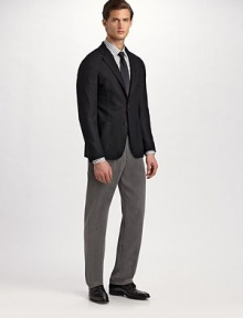 A casual interpretation of the classic blazer, designed in a smooth wool/cashmere blend with raw edges and a trio of patch pockets. Two-button closure Chest, waist patch pockets About 28¾ from shoulder to hem 90% wool/10% cashmere Dry clean Imported A casual interpretation of the classic blazer, designed in a smooth wool/cashmere blend with raw edges and a trio of patch pockets. Two-button closure Chest, waist patch pockets About 28¾ from shoulder to hem 90% wool/10% cashmere Dry clean Imported