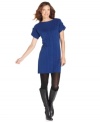 Create a cozy ensemble that stays figure-flattering in this Elementz sweater dress.