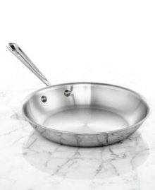 A flat bottom and flared sides make an art out of tossing, turning and flipping while you sear, brown and fry everything from veggies to eggs to meats. The professional tri-ply construction ensures even heat distribution without hot stops, while an innovative interior starburst design provides incredible stick resistance for perfect prep & easy cleanup. Lifetime warranty. A flat bottom and flared sides make an art out of tossing, turning and flipping while you sear, brown and fry everything from veggies to eggs to meats. The professional tri-ply construction ensures even heat distribution without hot stops, while an innovative interior starburst design provides incredible stick resistance for perfect prep & easy cleanup. Lifetime warranty.