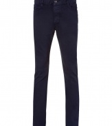 Super soft with just the right amount of stretch, Iros navy slim jeans are an essential four-season favorite - Four-pocket style, button closure, belt loops, slim fit - Pair with pullovers and favorite biker boots