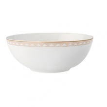 The Samarkand bone china collection by Villeroy & Boch combines stylish, exotic elements with timeless elegance. Precious golden bands and chains decorate this pure white bone china pattern. Warm ivory tones add a harmonious touch. Mix and match with coordinating Mosaic-designed pieces for a look that is truly your own. The Samarkand bone china collection by Villeroy & Boch combines stylish, exotic elements with timeless elegance. Precious golden bands and chains decorate this pure white bone china pattern. Warm ivory tones add a harmonious touch. Mix and match with coordinating Mosaic-designed pieces for a look that is truly your own.