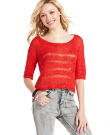 Maybe it's the constellation of pretty sequins, but this sweater from Oh!MG totally puts us in the party spirit! For a look that suits your more low-key days, style the pullover with a pair of rugged denim.