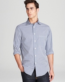 The Men's Store at Bloomingdale's Mini-Gingham Sport Shirt - Classic Fit The Men's Store at Bloomingdale's Mini-Gingham Sport Shirt - Classic Fit