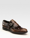 Spazzolato fume slip on design with side buckle and kiltie detail.Leather upperLeather liningRubber soleMade in Italy