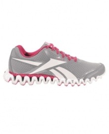 Designed as sports/training sneakers, Reebok's Premier Zigfly incorporates technology to enhance muscle activation, energy return and lateral stability. Reflective material yields night visibility, a removable Ortholite foam sockliner accommodates orthotics and a rubber heel offers durable traction.