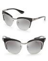 Prada's fashion statement cat eye sunglasses are definitely runway ready and certainly worthy of your inner supermodel.